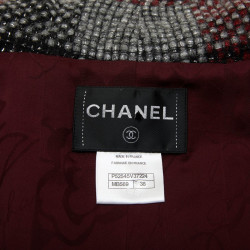 Veste CHANEL T38 en tweed à carreaux