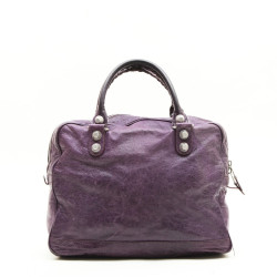 BALENCIAGA bag in purple aged leather