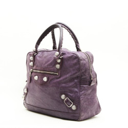 BALENCIAGA bag in purple aged leather