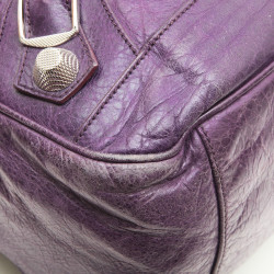 BALENCIAGA bag in purple aged leather