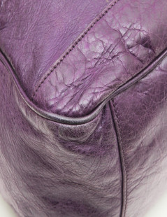 BALENCIAGA bag in purple aged leather