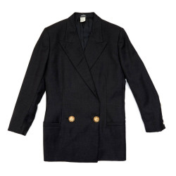 Blazer GIANNI VERSACE Couture en soie noire