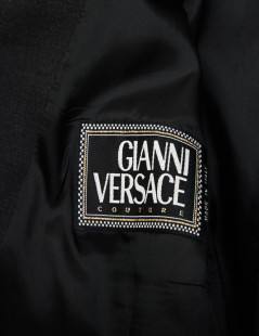 Blazer GIANNI VERSACE Couture en laine et  soie noire