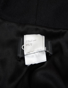 CHANEL T 34 Paris Shanghai Mid-length cape in black wool and cashmere size 34FR