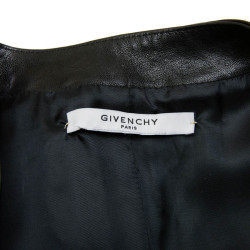 Veste longue t 40 GIVENCHY en fourrure et cuir noir