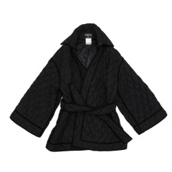 Caban T 38  CHANEL oversize matelassé laine bouillie  noire 