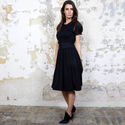 VIKTOR & ROLF T 40IT short sleeves dress in black wool