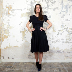 VIKTOR & ROLF T 40IT short sleeves dress in black wool