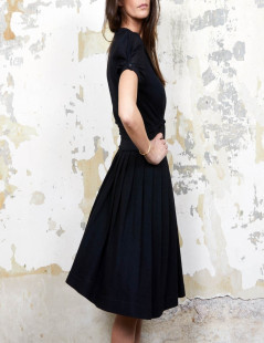 VIKTOR & ROLF T 40IT short sleeves dress in black wool