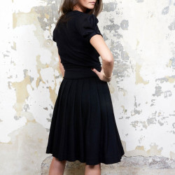 VIKTOR & ROLF T 40IT short sleeves dress in black wool