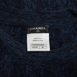 CHANEL blue alpaga knit dress size 36FR