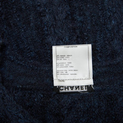 CHANEL blue alpaga knit dress size 36FR