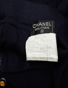 Jupe CHANEL T 36 en jersey bleu Vintage