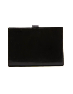 HERMES wallet-briefcase in black smooth box leather