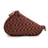 CHRISTIAN DIOR 'Saddle' Bag in bordeaux monogram canvas