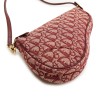 CHRISTIAN DIOR 'Saddle' Bag in bordeaux monogram canvas