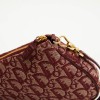 CHRISTIAN DIOR 'Saddle' Bag in bordeaux monogram canvas