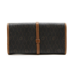 CHRISTIAN DIOR vintage jewelry clutch in brown monogram canvas