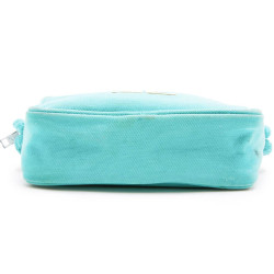 Sac COURREGE toile turquoise