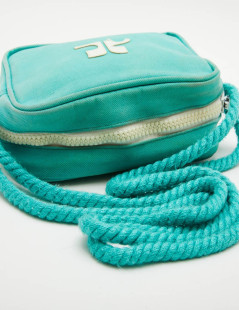 Sac COURREGE toile turquoise