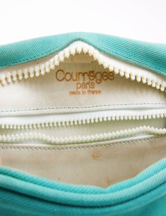 Sac COURREGE toile turquoise