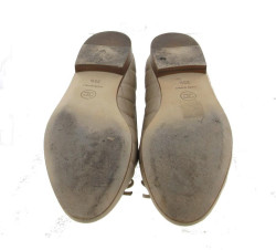 Ballerines T35.5 CHANEL matelassées  beige clair