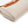 HERMES 'Herbag' bag in black, beige and off-white canvas