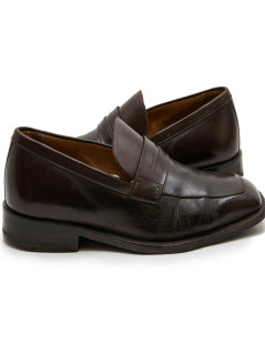 Mocassins LOUIS VUITTON cuir marron