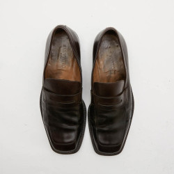 Mocassins LOUIS VUITTON cuir marron