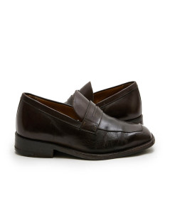 Mocassins LOUIS VUITTON cuir marron