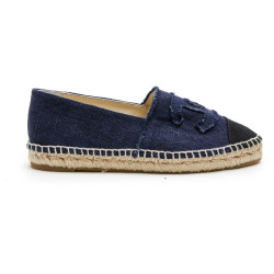 Espadrilles CHANEL bicolore bleu et noir