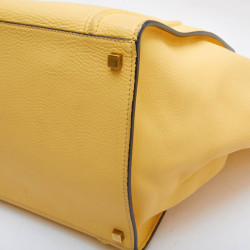 Sac Luggage CELINE cuir grainé jaune