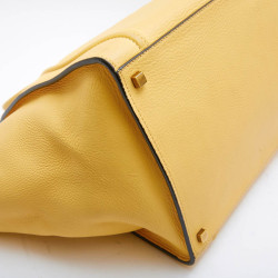 Sac Luggage CELINE cuir grainé jaune