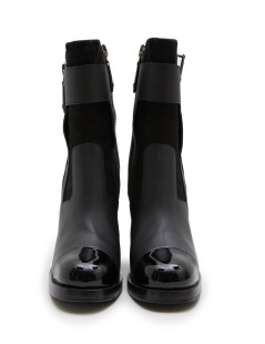 Bottines CHANEL T38,5 cuir noir