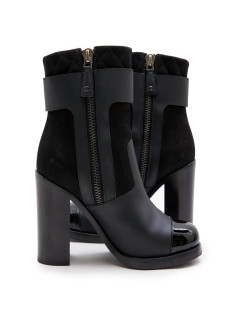 Bottines CHANEL T38,5 cuir noir