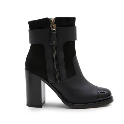 Bottines CHANEL T38,5 cuir noir