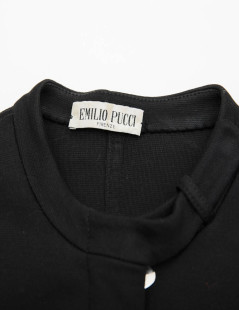 EMILIO PUCCI jacket in black jersey with printed patterns T38