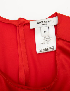 Blouse T 38 GIVENCHY en soie rouge vif