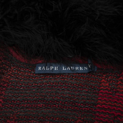 Gilet RALPH LAUREN col en plume noire