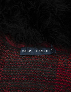 Gilet RALPH LAUREN col en plume noire