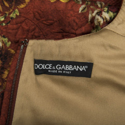 DOLCE & GABBANA T 36 dress with floral printed embossed polyester