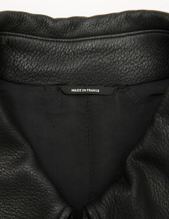 HERMES T 54 men's jacket in black Clémence calf leather