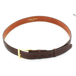 Ceinture FRANCK NAMANI marron en croco veritable