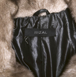 Manteau RIZAL en vison gris perle