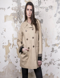 LOUIS VUITTON Mackintosh raincoat in beige cotton size 42