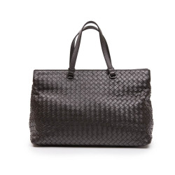 Sac BOTTEGA VENETA cuir tressé marron