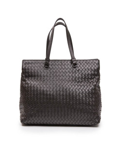 Sac BOTTEGA VENETA cuir tressé marron