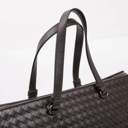 Sac BOTTEGA VENETA cuir tressé marron