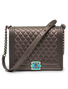 CHANEL limited edition 'Boy' bag in bronze quilted leather 