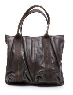 Sac HERMES en cuir marron